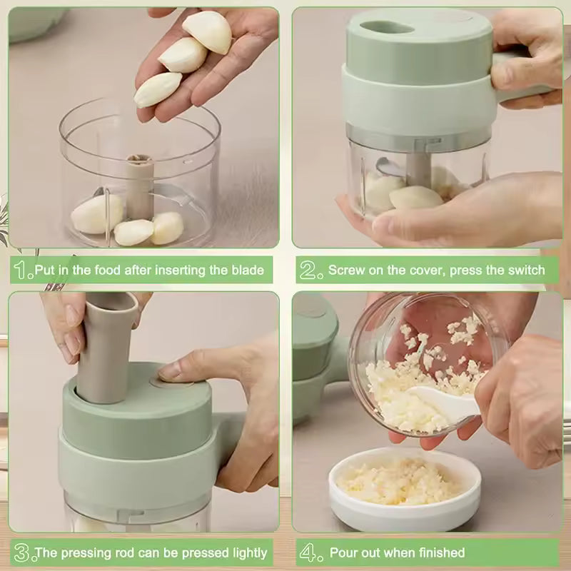 Multifunctional Electric Vegetable Cutter/Slicer Household Hand-held